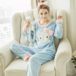 Peignoir Hello Kitty bleu