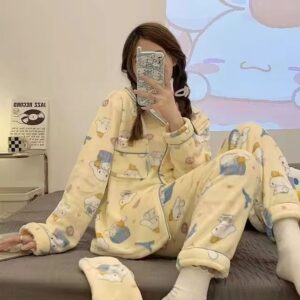 Pyjama Cinnamoroll jaune hiver