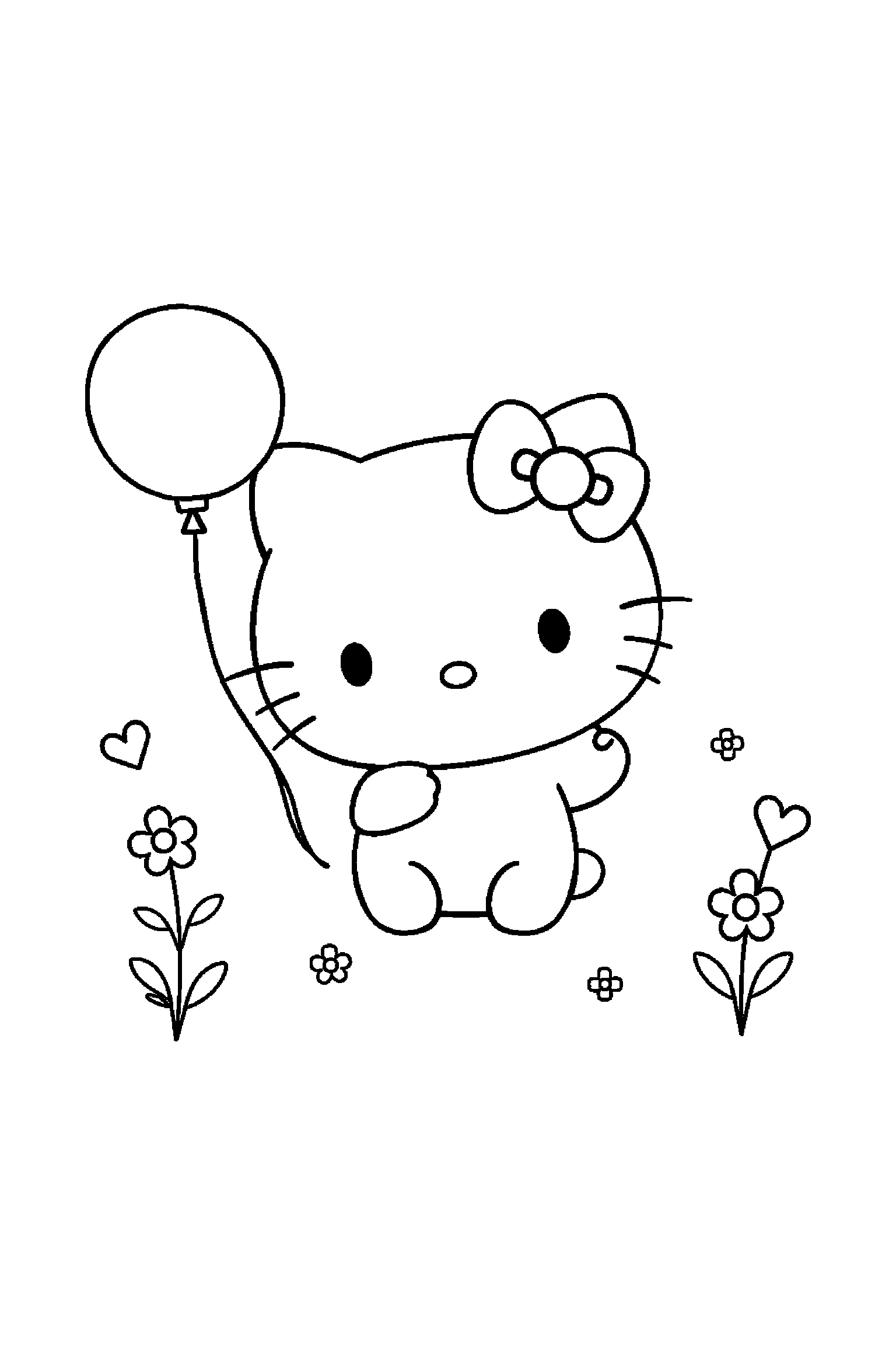 Coloriage Hello Kitty gratuit à imprimer : Cinnamoroll avec un ballon rond