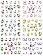Transfert d’eau nail art Hello Kitty simple