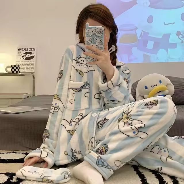 Pyjama Cinnamoroll rayé hiver – Image 2