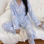 Pyjama Cinnamoroll bleu ciel coton