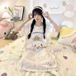 Pyjama long Cinnamoroll bleu