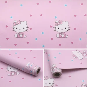 Papier peint Hello Kitty cœur