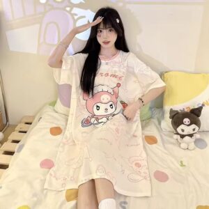 Pyjama long Kuromi rose