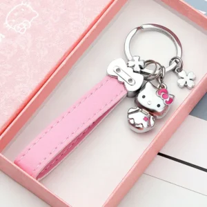 Porte-clés Hello Kitty trèfle kawaii
