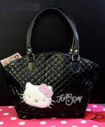 Sac à main Hello Kitty cuir noir