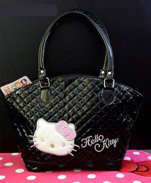 Sac à main Hello Kitty cuir noir