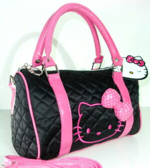 Sac à main Hello Kitty noir et rose