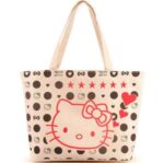 Sac à main Hello Kitty toile beige