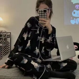 Pyjama Kuromi chic noir coton