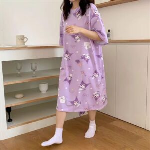Pyjama long Kuromi violet