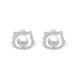 Boucles d'oreilles Hello Kitty zircon