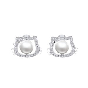 Boucles d'oreilles Hello Kitty zircon