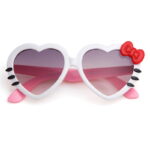Lunettes de soleil Hello Kitty cœur blanc