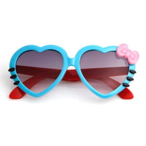 Lunettes de soleil Hello Kitty cœur bleu