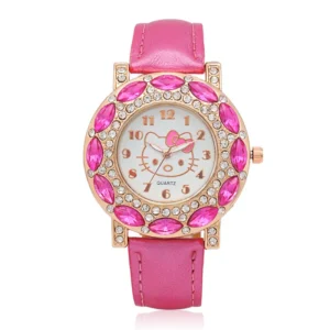 Montre Hello Kitty pierre rose bonbon
