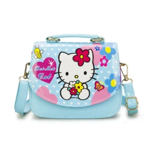 Sac à main Hello Kitty papillon bleu