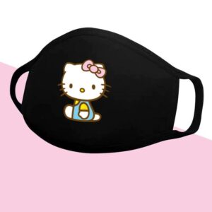 Masque Hello Kitty assis bleu