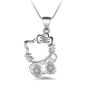 Collier Hello Kitty cristal blanc