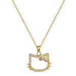 Collier pendentif Hello Kitty doré
