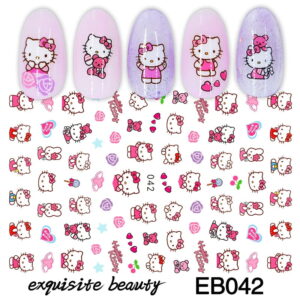 Nail art Hello Kitty relief 3D rose
