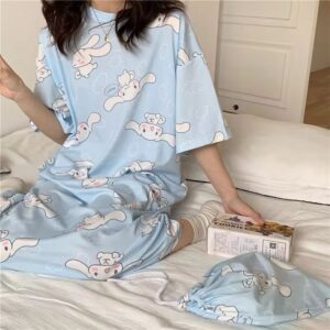 Pyjama long Cinnamoroll bleu ciel