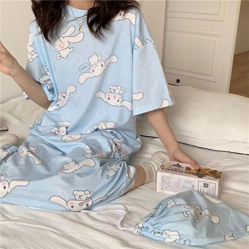 Pyjama long Cinnamoroll bleu ciel