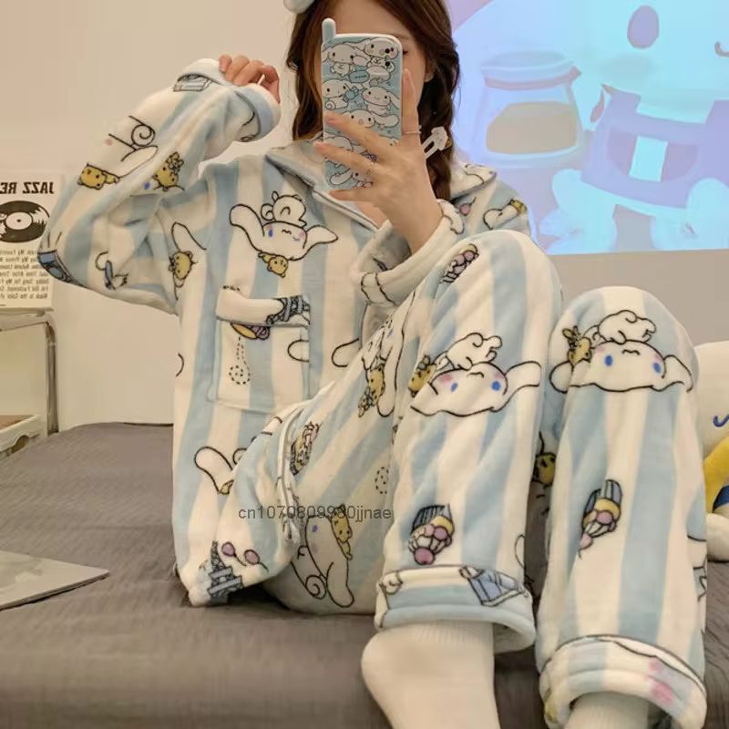 Pyjama Cinnamoroll rayé hiver