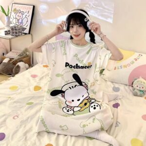 Pyjama long Hello Kitty vert
