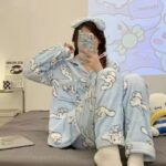 Pyjama Cinnamoroll bleu ciel hiver
