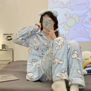 Pyjama Cinnamoroll bleu ciel hiver