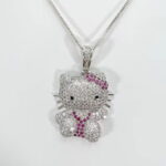 Collier Hello Kitty diamant argent