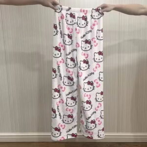 Pantalon de pyjama Hello Kitty blanc hiver