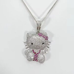 Collier Hello Kitty diamant argent
