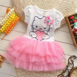 Robe Hello Kitty pompon rose