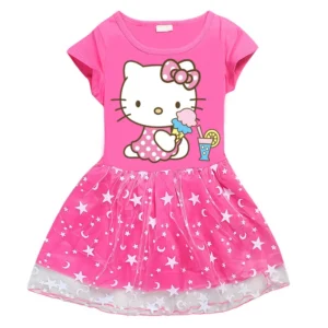 Robe Hello Kitty star rose bonbon