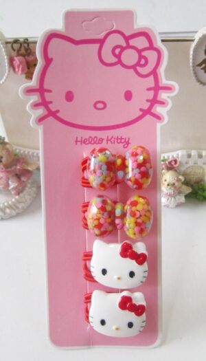 Élastique nœud cheveux Hello Kitty multicolor