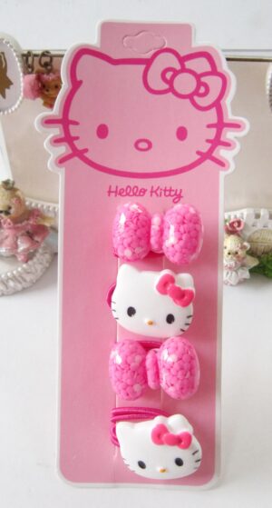 Élastique nœud cheveux Hello Kitty