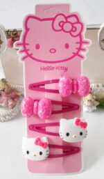 Barrette nœud rose Hello Kitty