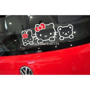 Sticker Hello Kitty rouge et blanc