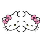 Sticker Hello Kitty smile rose