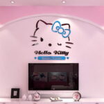 Sticker Hello Kitty Sweet bleu et noir