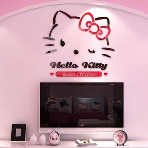Sticker Hello Kitty sweet rouge et noir