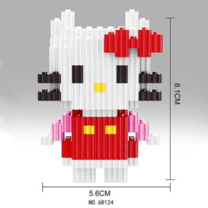 Jeu de construction Hello Kitty salopette rouge