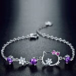 Bracelet Hello Kitty charms violet