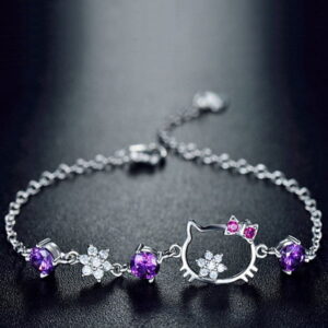Bracelet Hello Kitty charms violet