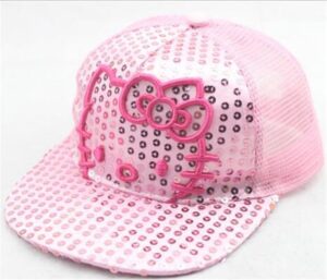 Casquette Hello Kitty pailletée rose