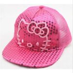 Casquette Hello Kitty paillette rose bonbon