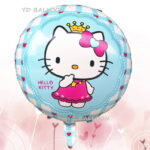 Ballons Hello Kitty reine bleu 10 pièces